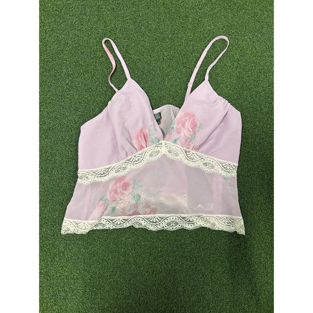 NWT Wild Fable Womens Floral Lace Trim Camisole Size XXL Babydoll Fairy Y2K Lace